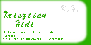 krisztian hidi business card